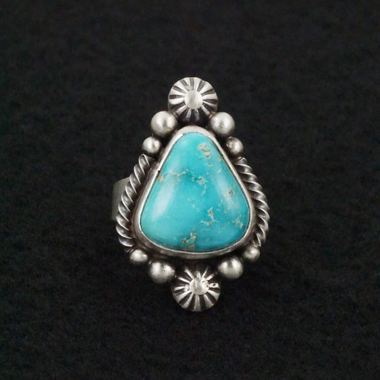 Daniel Benally Turquoise & Sterling Silver Ring Size 5.5