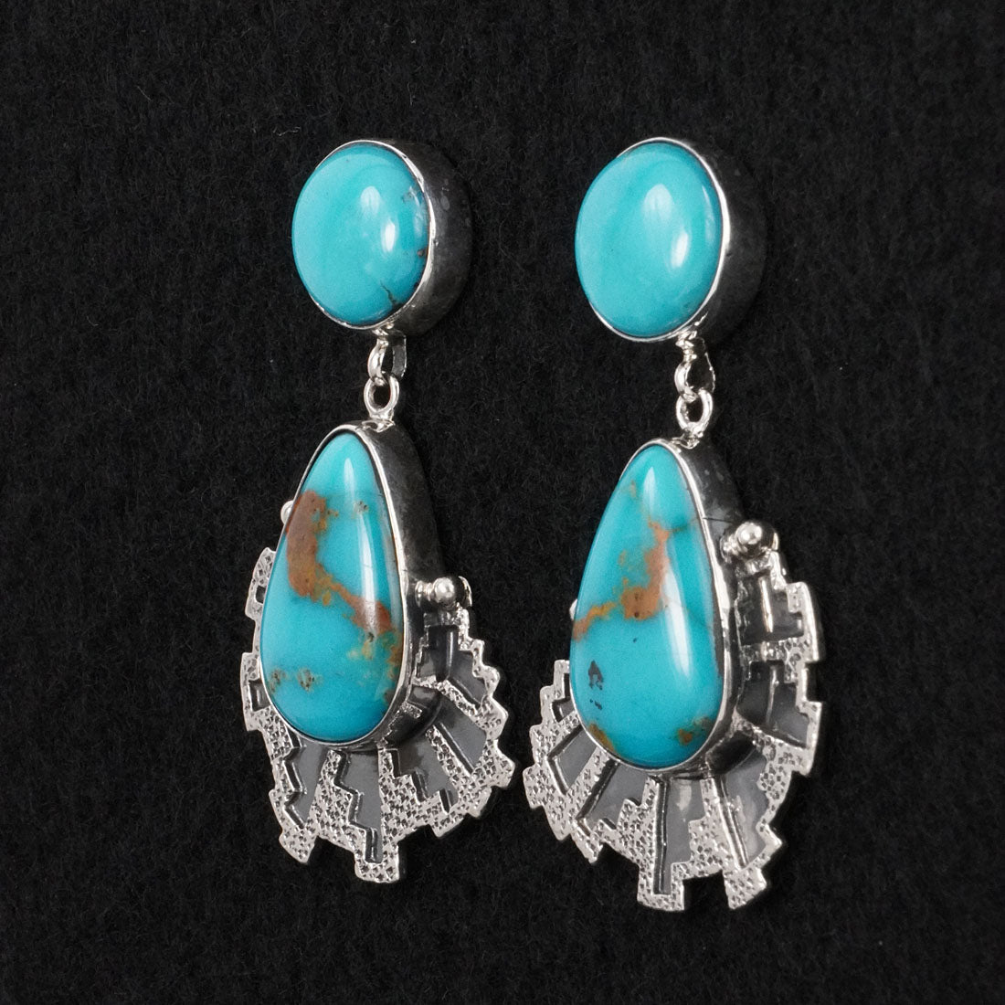 Marita Benally Turquoise & Sterling Silver Earrings
