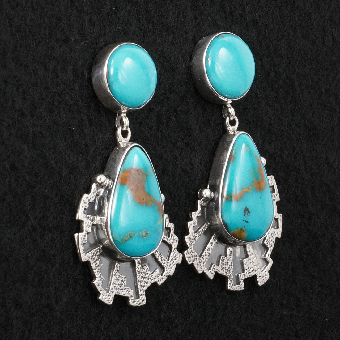 Marita Benally Turquoise & Sterling Silver Earrings