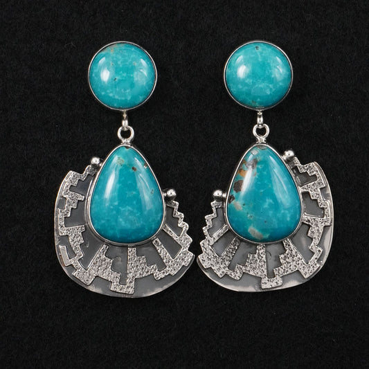 Marita Benally Turquoise & Sterling Silver Earrings