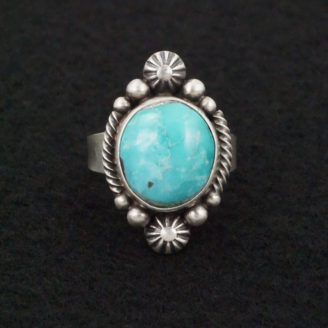 Daniel Benally Turquoise & Sterling Silver Ring Size 9.5