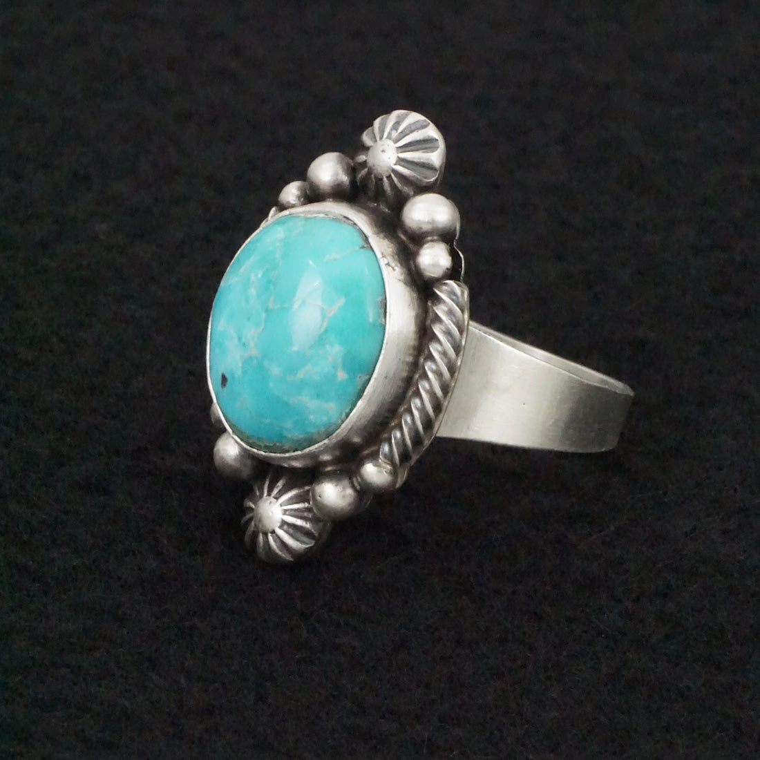 Daniel Benally Turquoise & Sterling Silver Ring Size 9.5