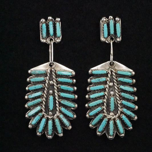 Geraldine Faber Turquoise & Sterling Silver Earrings