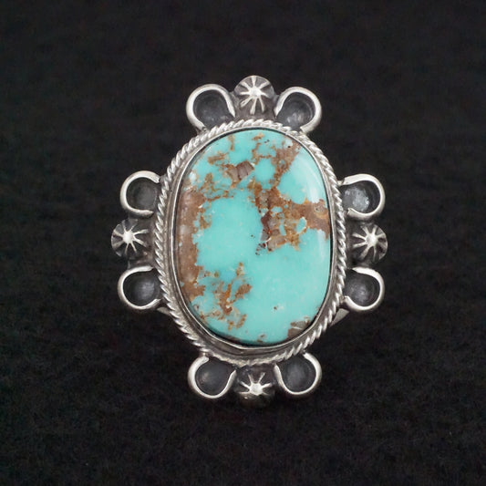 Randy Billy Turquoise & Sterling Silver Ring Size 9.5