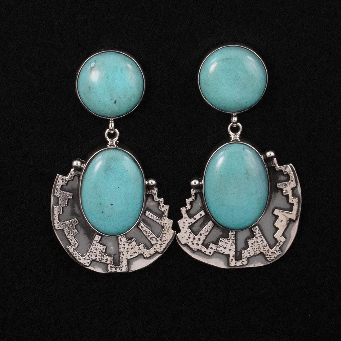 Marita Benally Turquoise & Sterling Silver Earrings
