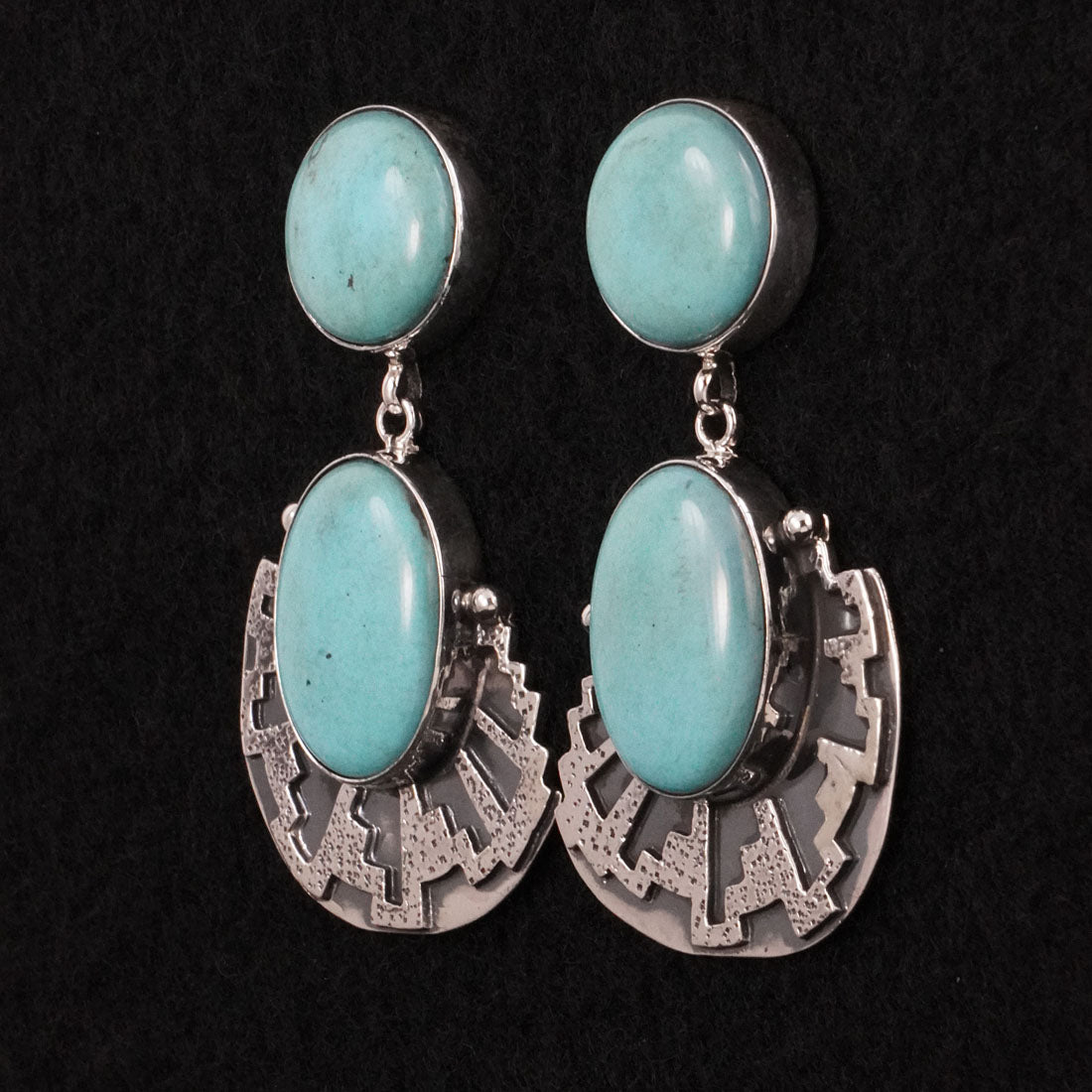 Marita Benally Turquoise & Sterling Silver Earrings