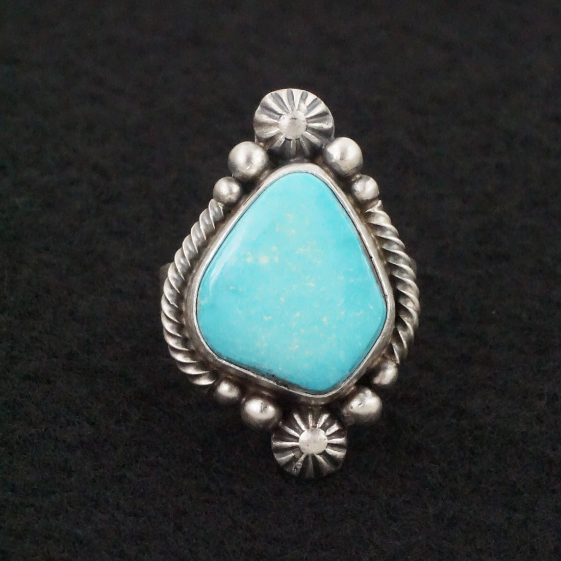 Daniel Benally Turquoise & Sterling Silver Ring Size 9