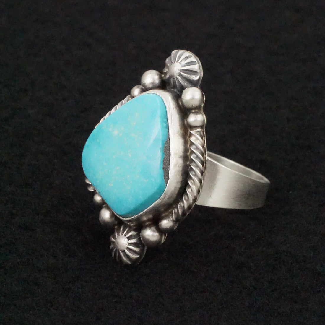 Daniel Benally Turquoise & Sterling Silver Ring Size 9