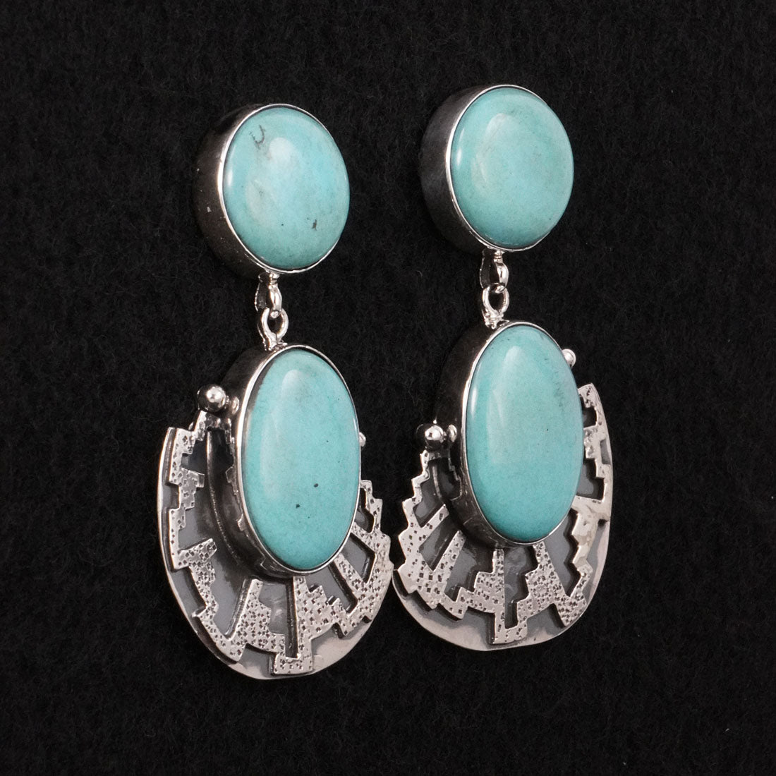 Marita Benally Turquoise & Sterling Silver Earrings