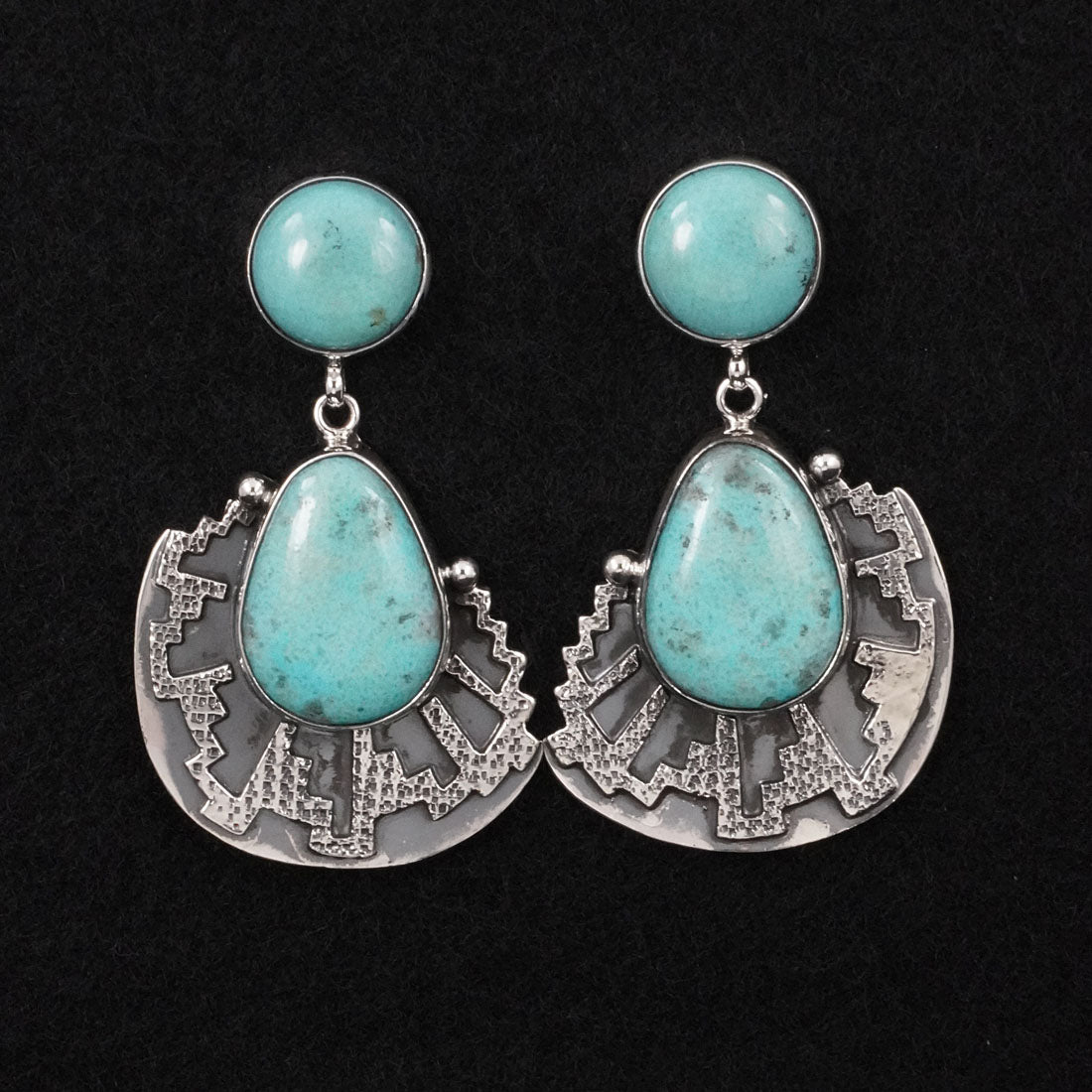Marita Benally Turquoise & Sterling Silver Earrings