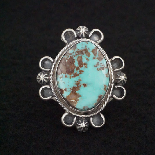 Randy Billy Turquoise & Sterling Silver Ring Size 8