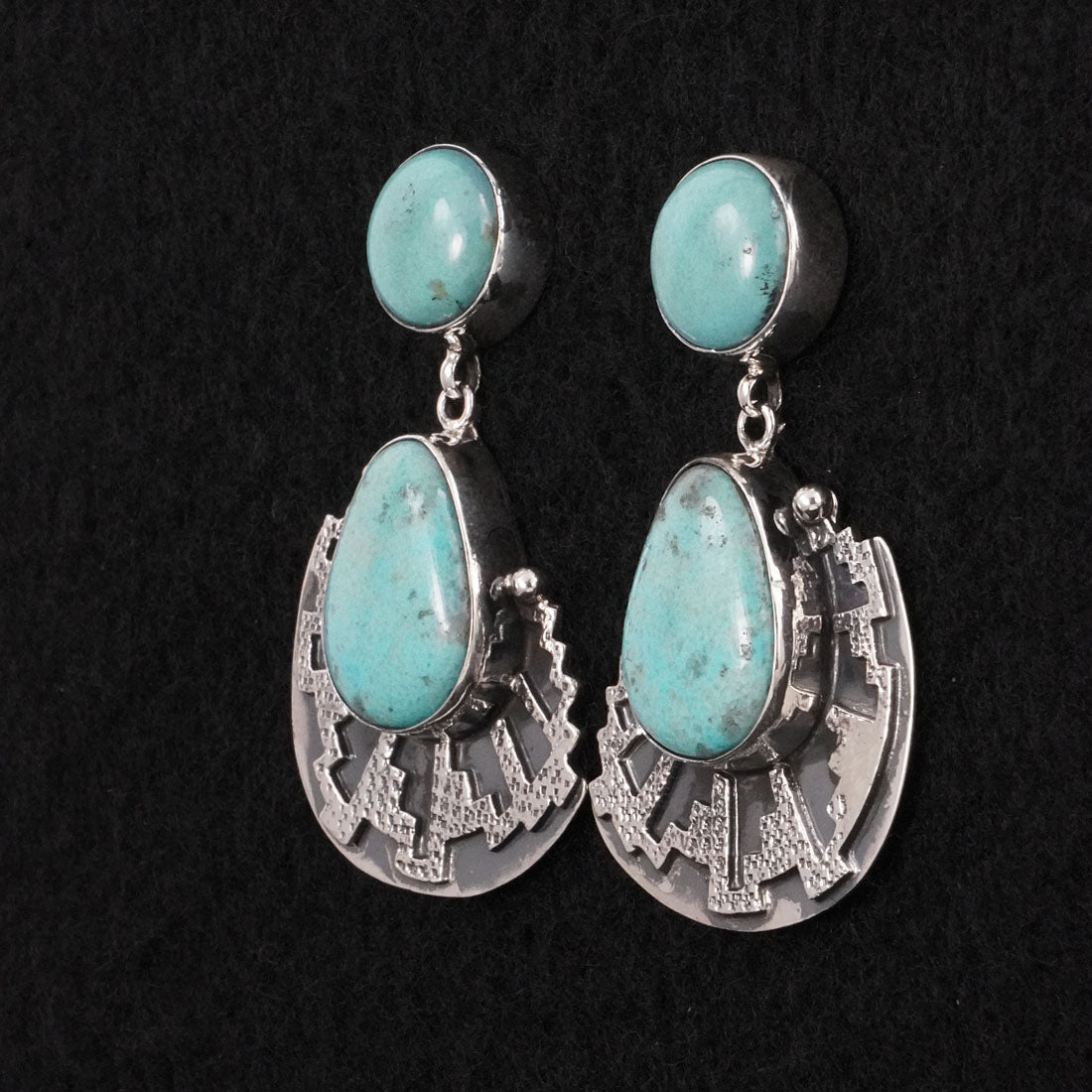 Marita Benally Turquoise & Sterling Silver Earrings