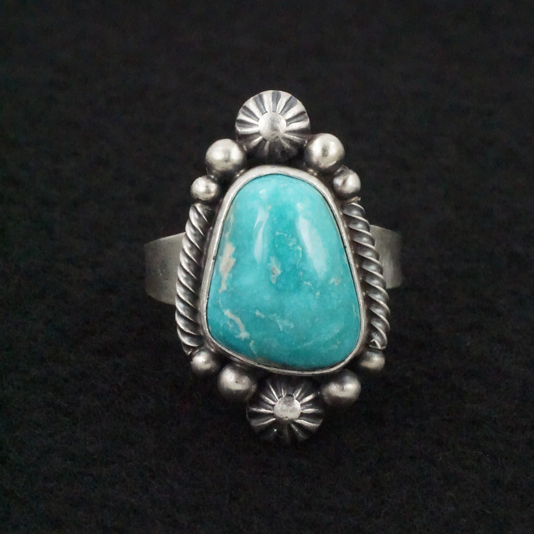 Daniel Benally Turquoise & Sterling Silver Ring Size 9.5