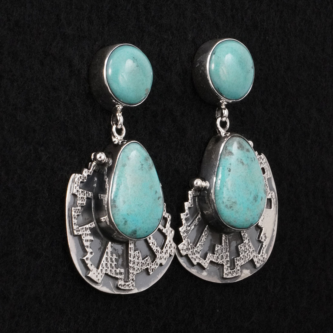 Marita Benally Turquoise & Sterling Silver Earrings