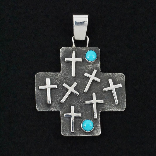 Ernest Rangel Turquoise & Sterling Silver Pendant