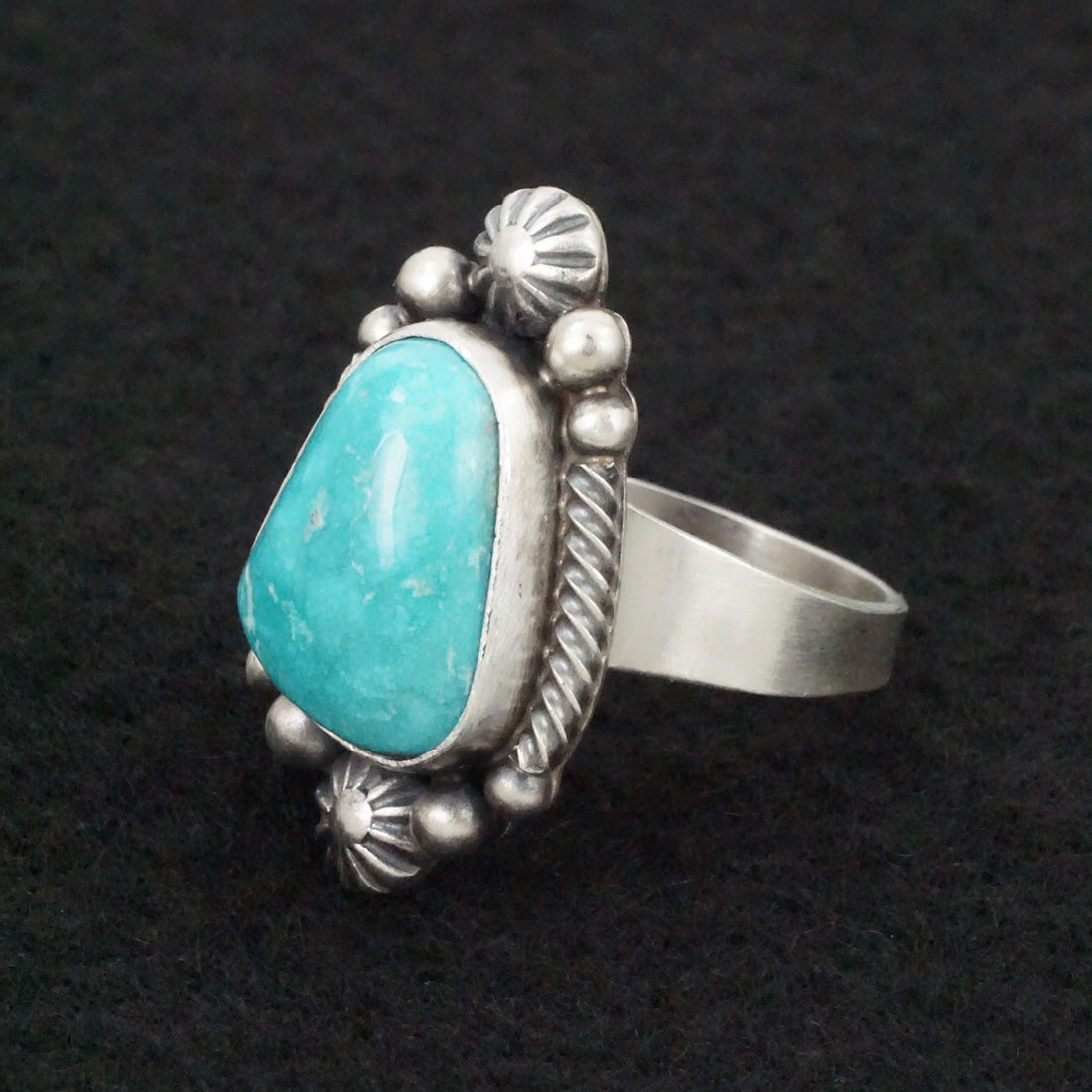 Daniel Benally Turquoise & Sterling Silver Ring Size 9.5