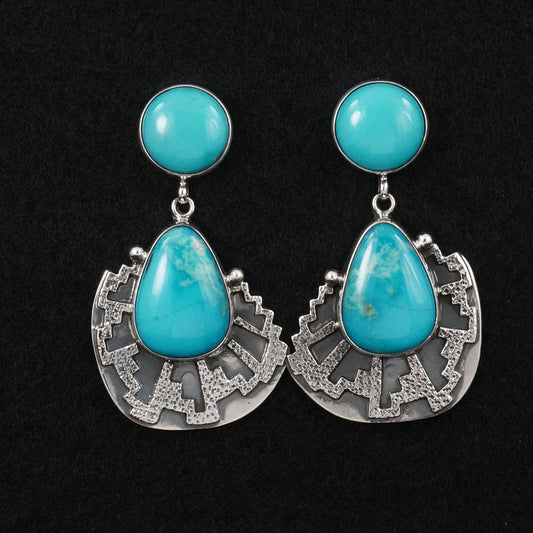 Marita Benally Turquoise & Sterling Silver Earrings