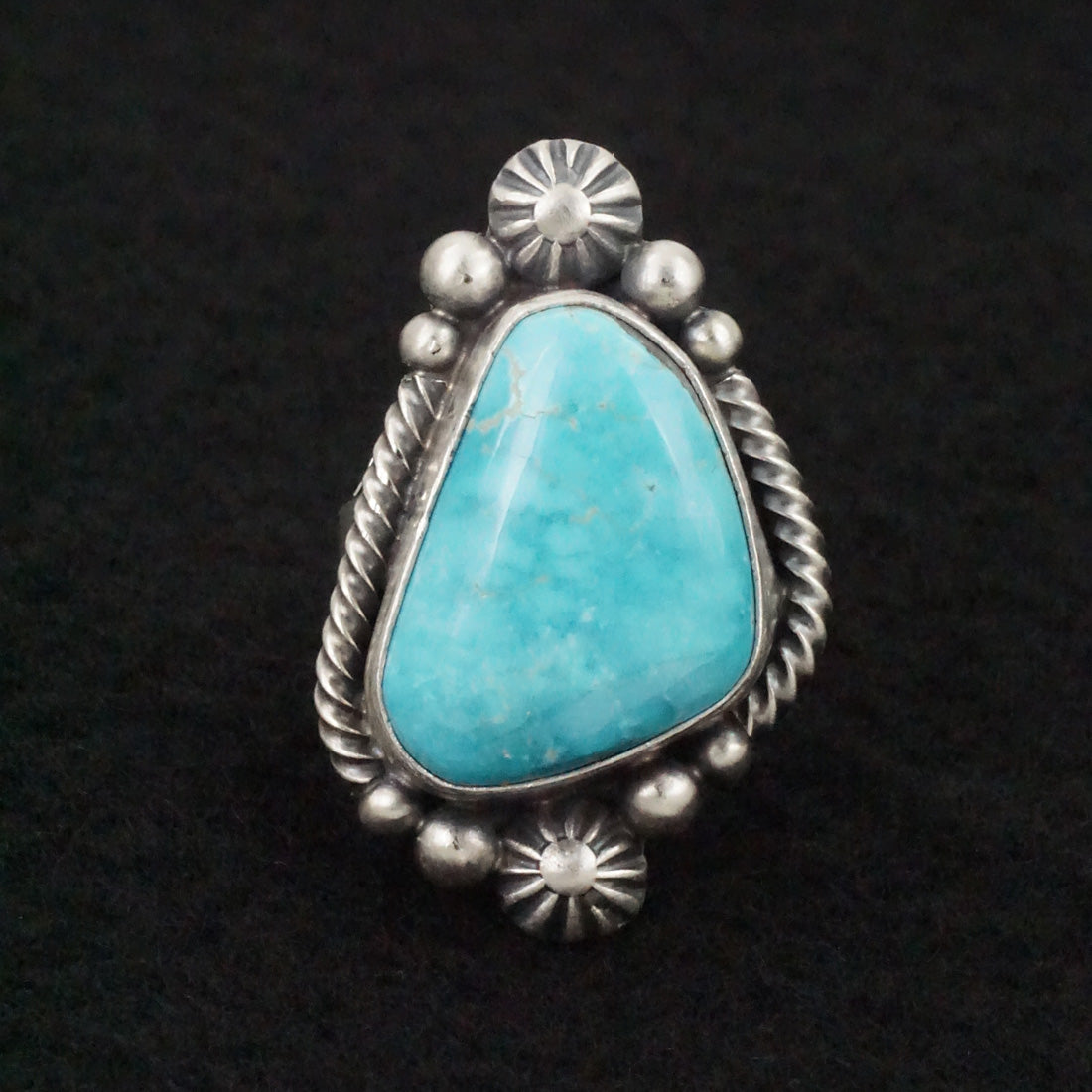 Daniel Benally Turquoise & Sterling Silver Ring Size 7