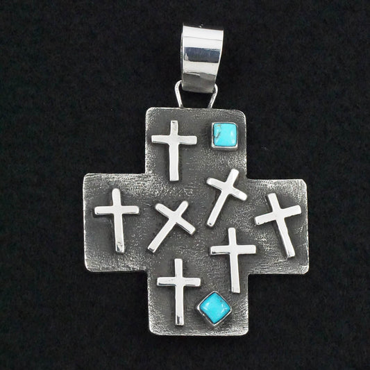 Ernest Rangel Turquoise & Sterling Silver Pendant