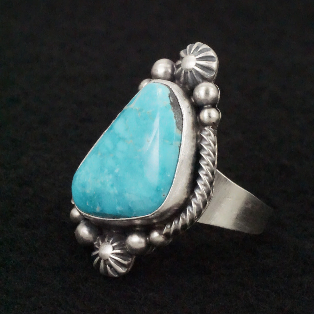 Daniel Benally Turquoise & Sterling Silver Ring Size 7