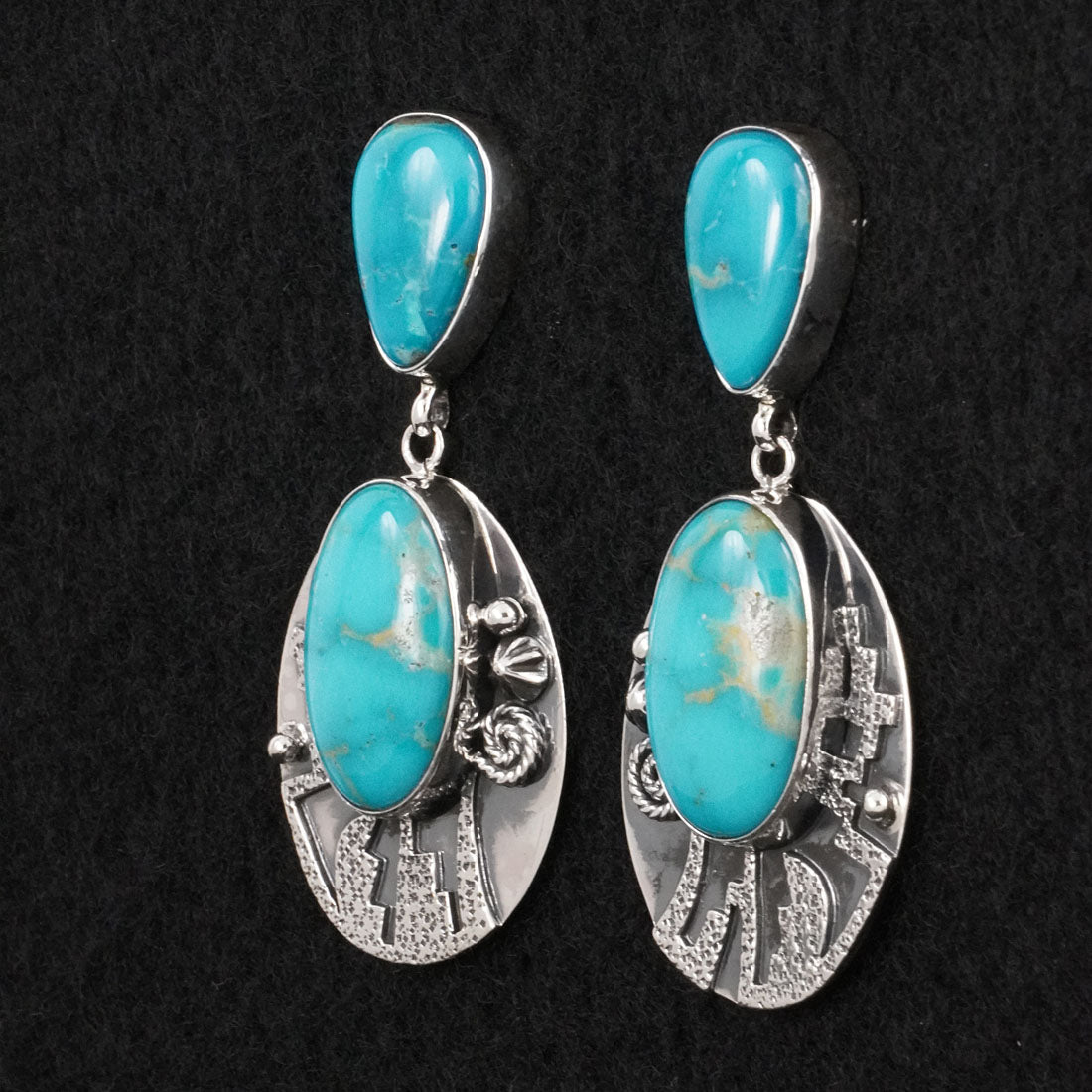 Marita Benally Turquoise & Sterling Silver Earrings