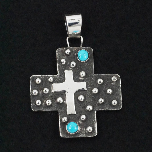 Ernest Rangel Turquoise & Sterling Silver Pendant