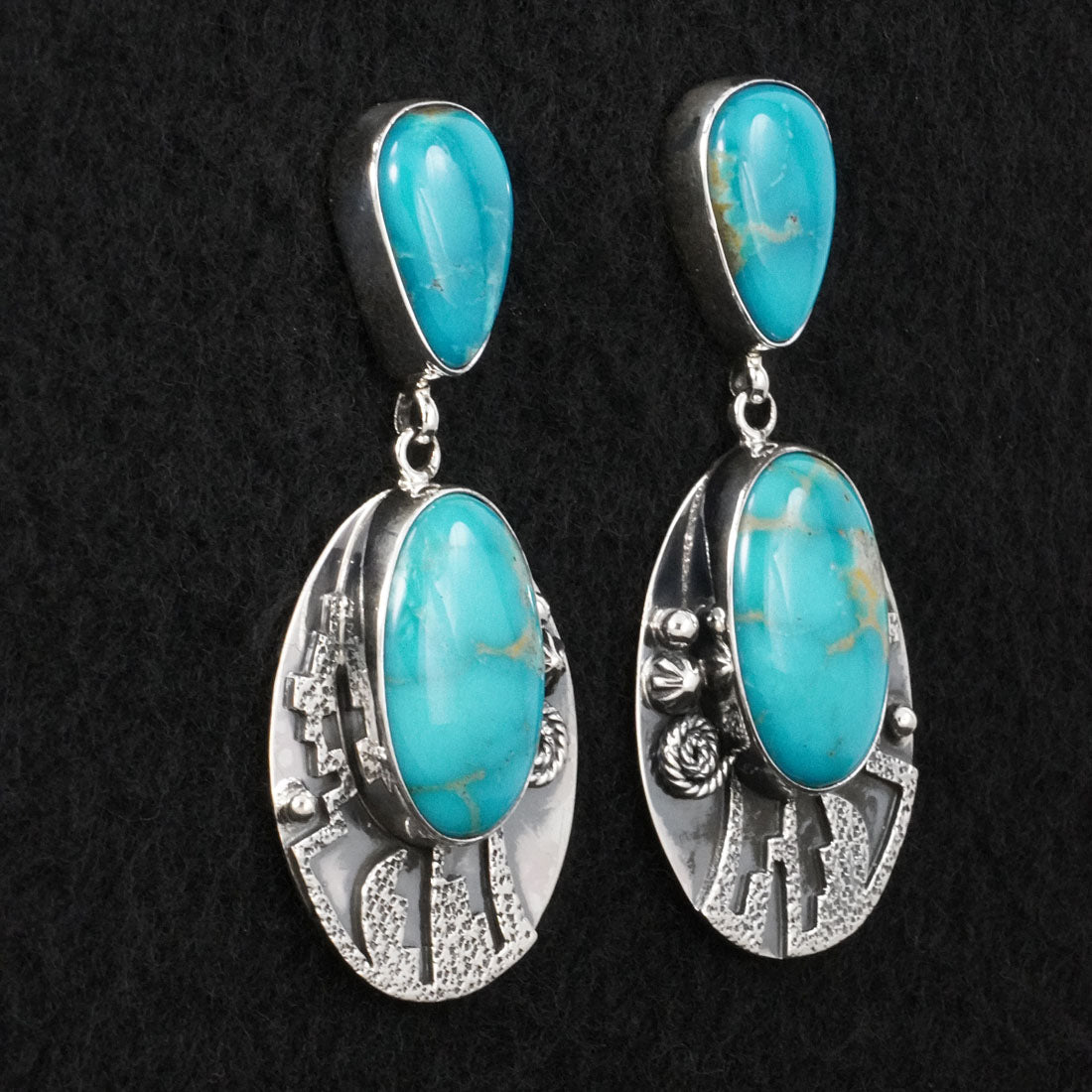 Marita Benally Turquoise & Sterling Silver Earrings