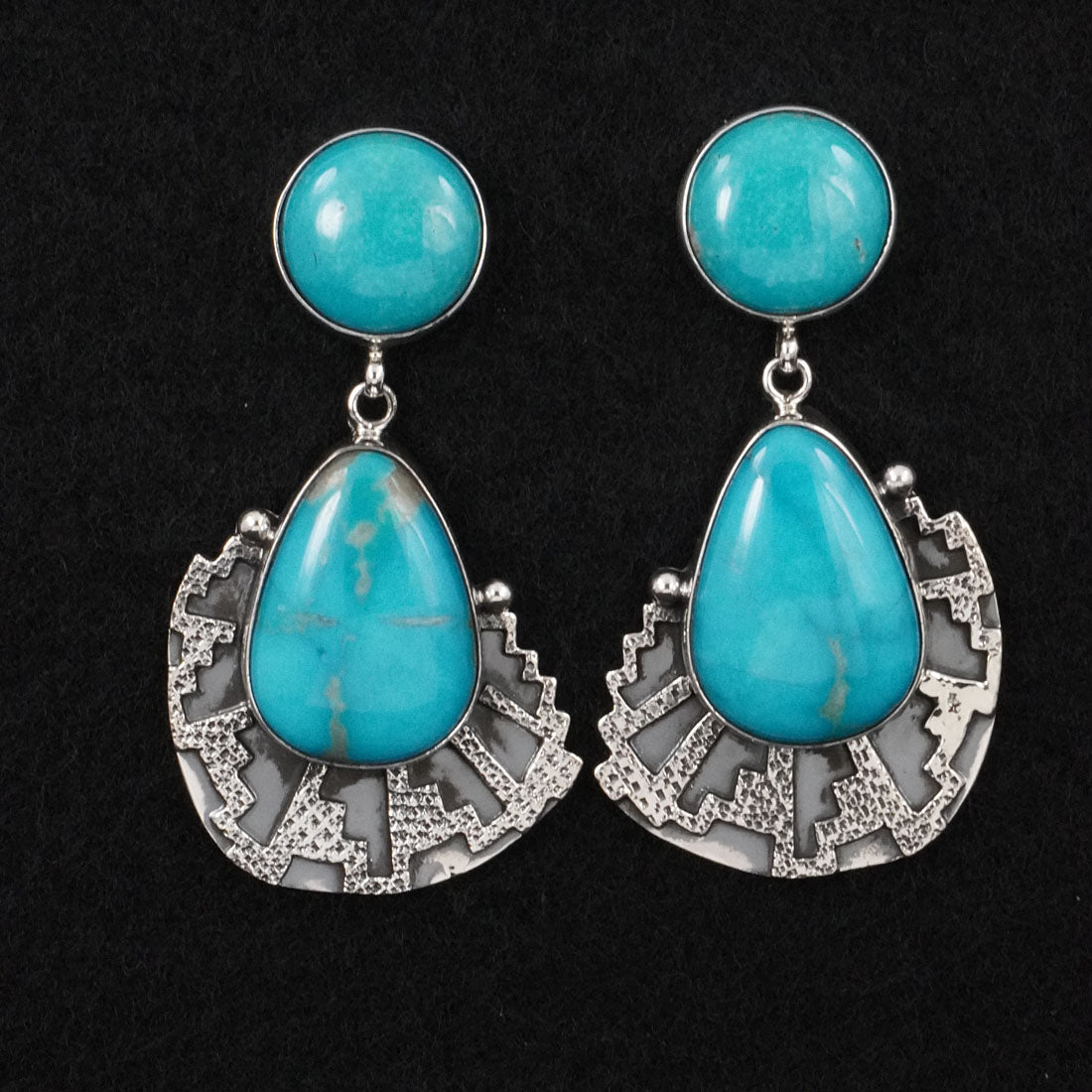 Marita Benally Turquoise & Sterling Silver Earrings