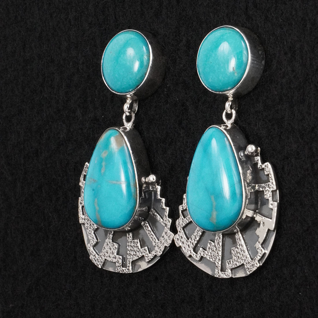 Marita Benally Turquoise & Sterling Silver Earrings
