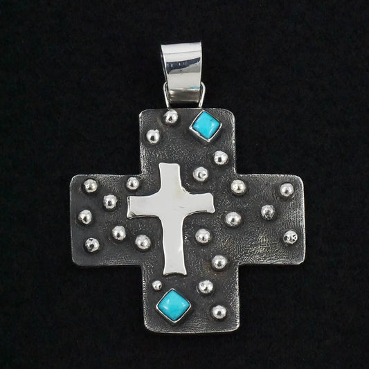 Ernest Rangel Turquoise & Sterling Silver Pendant