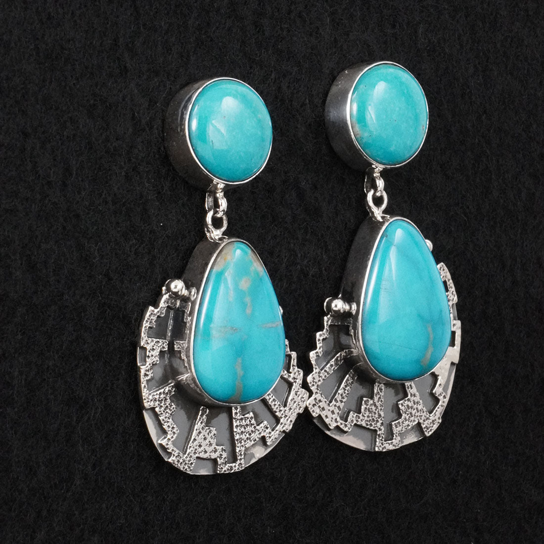 Marita Benally Turquoise & Sterling Silver Earrings
