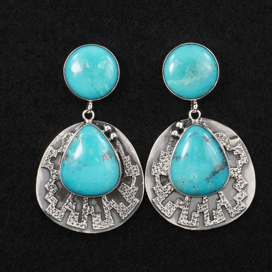 Marita Benally Turquoise & Sterling Silver Earrings