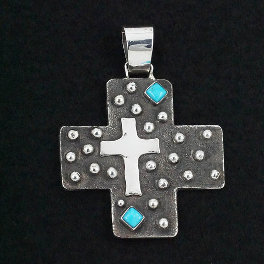 Ernest Rangel Turquoise & Sterling Silver Pendant