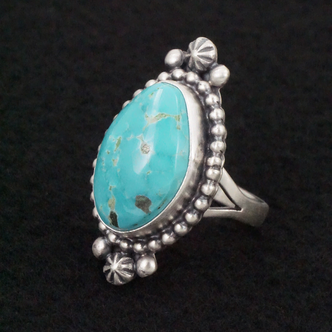 Randy Boyd Turquoise & Sterling Silver Ring Size 7.5