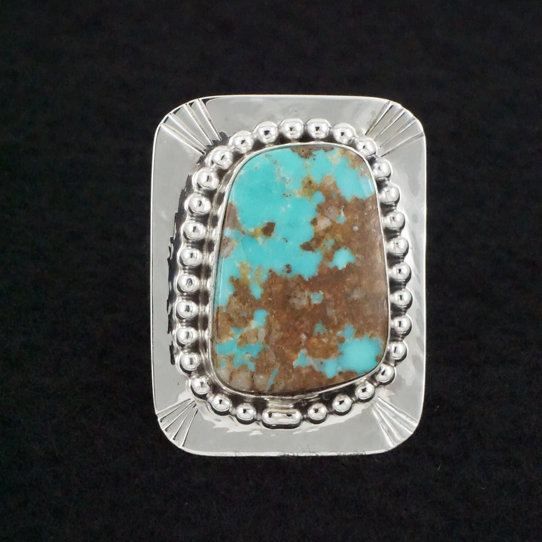 Randy Billy Turquoise & Sterling Silver Ring Size 10