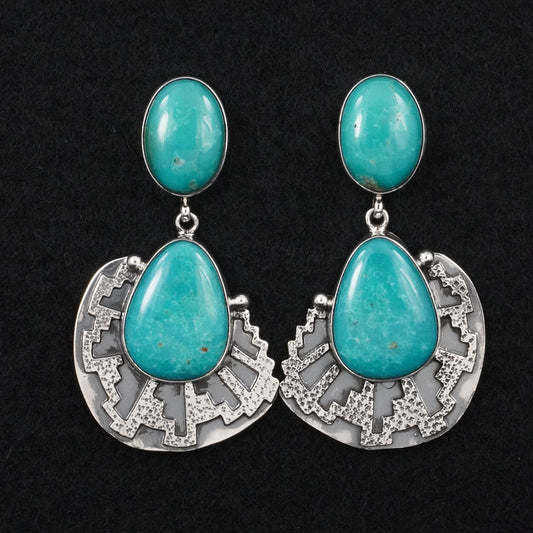 Marita Benally Turquoise & Sterling Silver Earrings