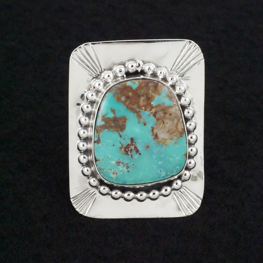 Randy Billy Turquoise & Sterling Silver Ring Size 8