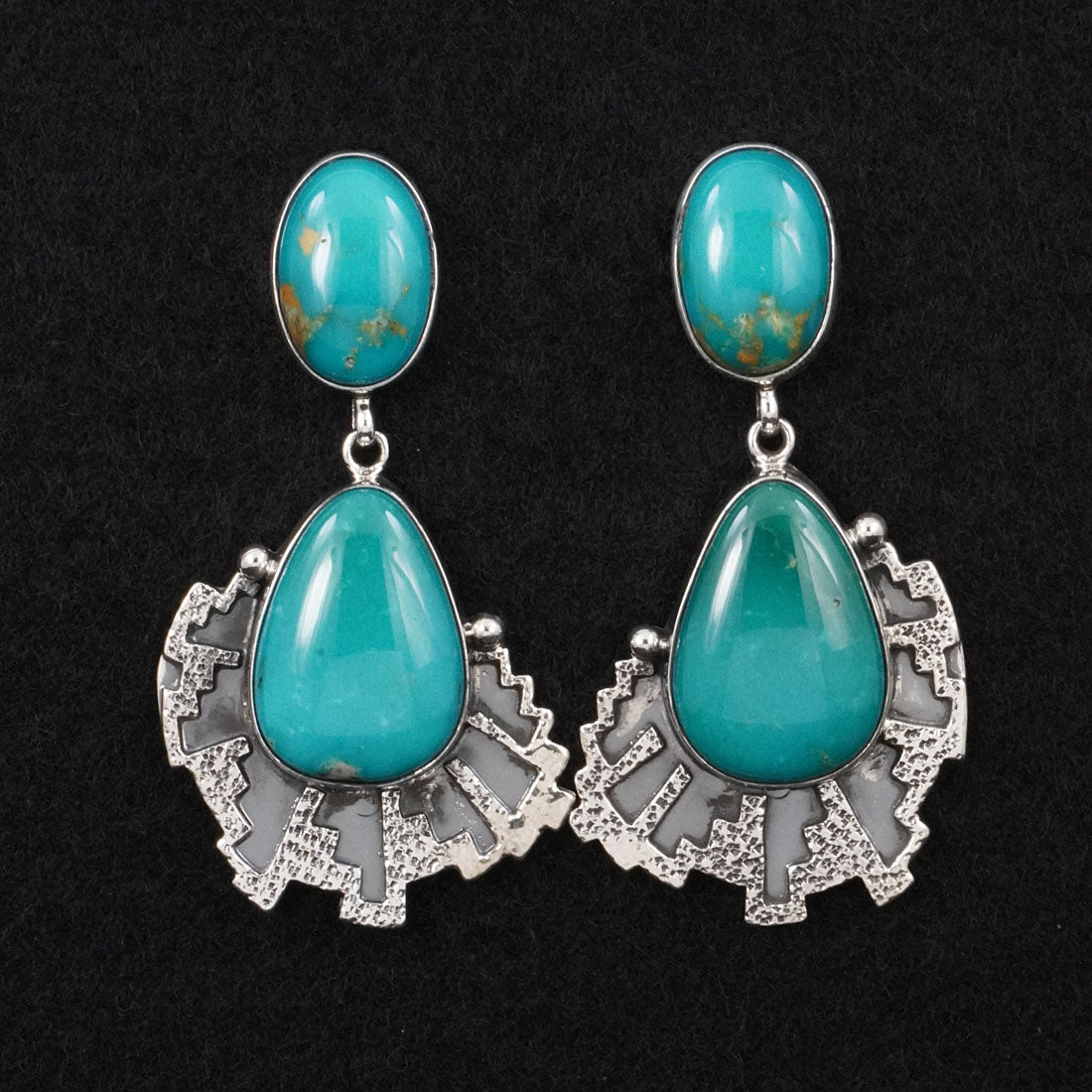 Marita Benally Turquoise & Sterling Silver Earrings