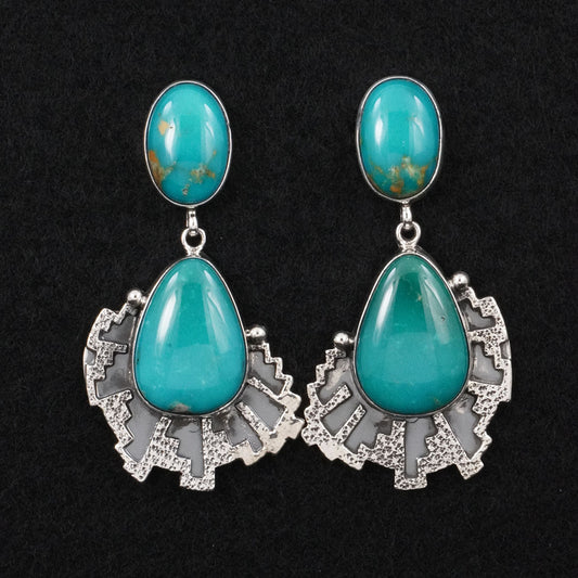 Marita Benally Turquoise & Sterling Silver Earrings