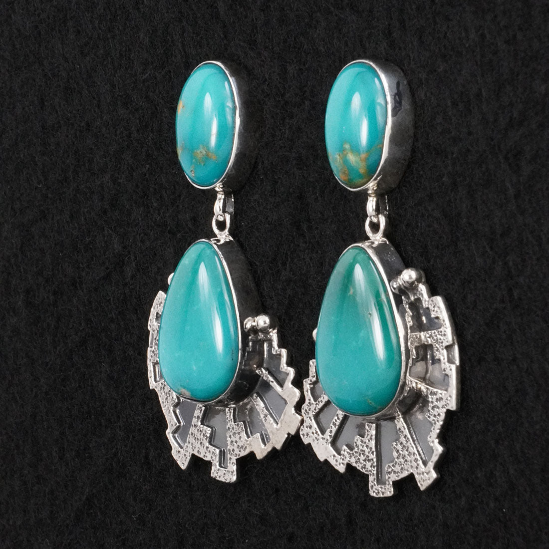 Marita Benally Turquoise & Sterling Silver Earrings