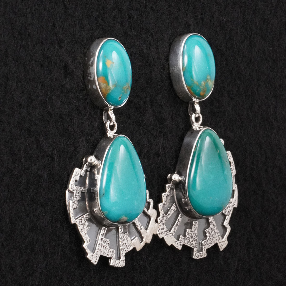 Marita Benally Turquoise & Sterling Silver Earrings