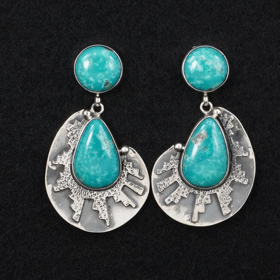 Marita Benally Turquoise & Sterling Silver Earrings