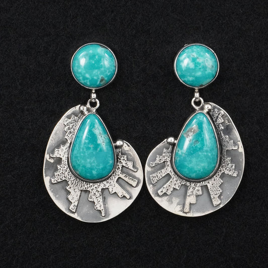 Marita Benally Turquoise & Sterling Silver Earrings