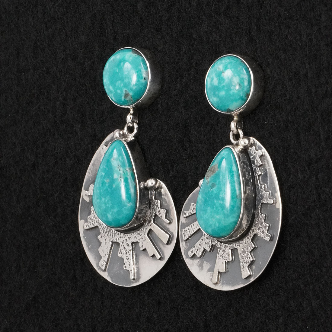 Marita Benally Turquoise & Sterling Silver Earrings