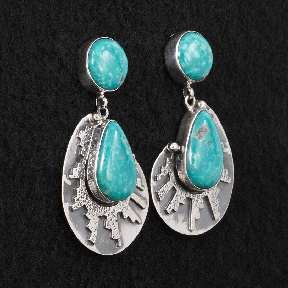 Marita Benally Turquoise & Sterling Silver Earrings