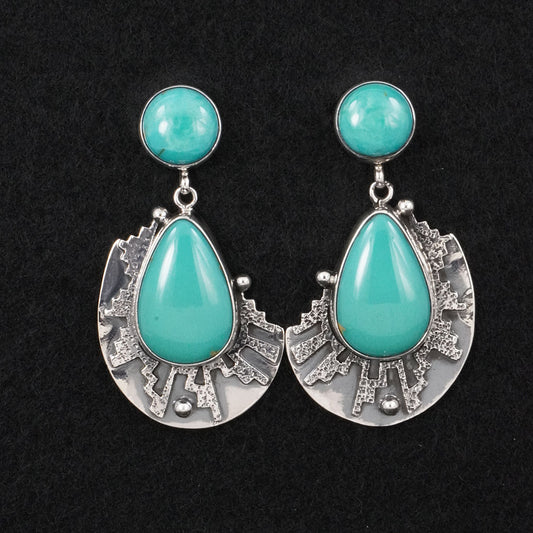 Marita Benally Turquoise & Sterling Silver Earrings