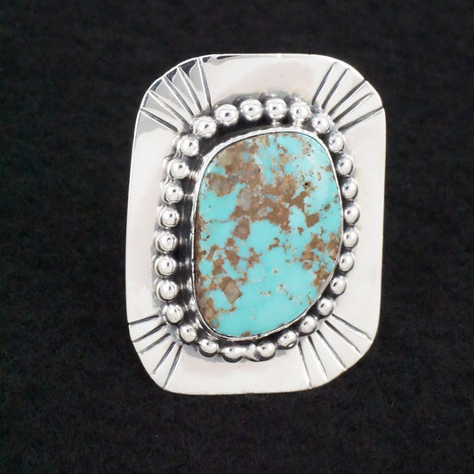 Randy Billy Turquoise & Sterling Silver Ring Size 8