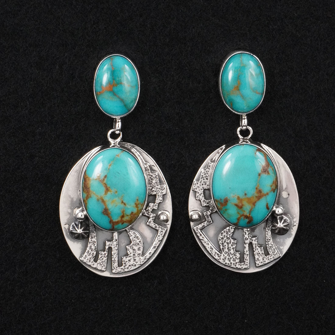 Marita Benally Turquoise & Sterling Silver Earrings