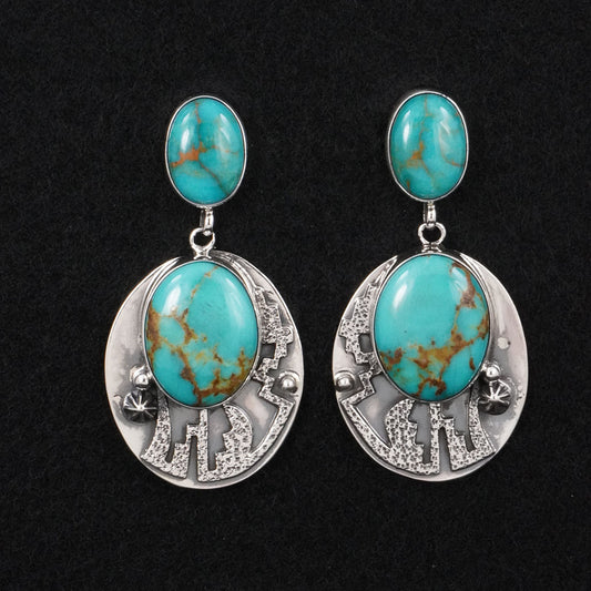 Marita Benally Turquoise & Sterling Silver Earrings