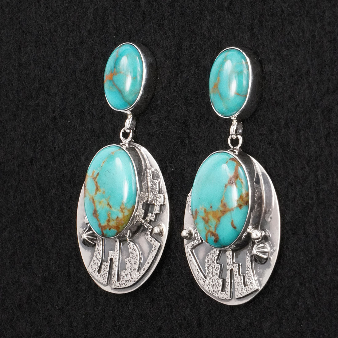 Marita Benally Turquoise & Sterling Silver Earrings